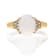 Gin & Grace 10K Yellow Gold Real Diamond Statement Ring (I1) with
Natural Australian Opal