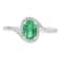Gin & Grace 14K White Gold Emerald & Diamond Ring