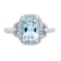 Gin & Grace 10K White Gold Aquamarine & Diamond Ring