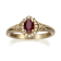 Gin & Grace 10K Yellow Gold Ruby With Diamond Ring