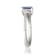 Gin & Grace 14K White Gold Real Diamond Ring (I1) with Genuine Tanzanite