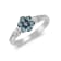 Gin & Grace 10K White Gold Blue Sapphire and Diamond Ring (I1)