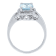 Gin & Grace 10K White Gold Aquamarine & Diamond Ring