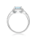 Gin & Grace 14K White Gold Aquamarine & Diamond (I1) Halo Ring
