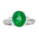 Gin & Grace 14K White Gold Emerald & Diamond Ring