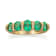 Gin and Grace 14K Yellow Gold Natural Zambian Emerald Ring with Natural Diamonds