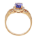 Gin & Grace 14K Rose Gold Blue Tanzanite and Diamond Ring