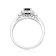 Gin & Grace 14K White Gold Diamond Ring with Blue Sapphire