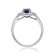 Gin and Grace 14K White Gold Natural Blue Sapphire Ring with Real Diamonds