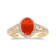 Gin & Grace 14K White Gold Real Diamond Ring (I1) with Natural Fire Opal