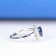Gin & Grace 14K White Gold Real Diamond Ring (I1) with Blue Sapphire