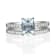 Gin & Grace 14K White Gold Blue Aquamarine with Diamond (I1) Ring