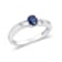 Gin & Grace 14K White Gold Natural Blue Sapphire & Real Diamond
(I1) Ring
