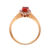 Gin & Grace 14K Rose Gold Real Diamond Anniversary Ring (I1) with
Natural Fire Opal