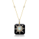 Gin & Grace 14K Yellow Gold Ethiopian Opal and Onyx Pendant with Diamonds