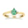 Gin and Grace 10K Yellow Gold Natural Zambian Emerald Ring with Natural Diamonds