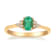 Gin and Grace 14K Yellow Gold Zambian Emerald Ring with Diamonds