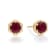 Gin & Grace 14K Yellow Gold Stud Earring with Genuine Ruby