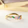 Gin & Grace 18K Yellow Gold Real Diamond Ring (I1) with Natural
Emerald & Multi Sapphire