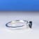 Gin & Grace 10K White Gold Real Diamond Ring (I1) with Natural Blue Sapphire