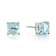 Gin & Grace 14K White Gold Aquamarine Stud Earring