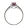 Gin and Grace 10K White Gold Ruby Ring with Diamonds