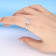 Gin & Grace 18K White Gold Aquamarine Ring with Diamond