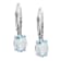 Gin & Grace 14K White Gold Real Diamond(I1) LeverBack Drop Style
Earring with Genuine Aquamarine