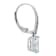 Gin & Grace 14K White Gold Aquamarine Leverback Drop Earring with Diamond