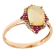 Gin & Grace 14K Rose Gold Real Diamond Ring (I1) with Genuine Ruby
& Natural Ethiopian Opal