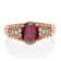 Gin & Grace 10K Rose Gold Real Diamond Ring (I1) with Raspberry
color Natural Rhodolite Garnet