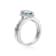 Gin & Grace 14K White Gold Blue Aquamarine Ring with Diamond