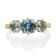 Gin & Grace 10K Yellow Gold Real Diamond Ring (I1) with Aquamarine
& London Blue Topaz