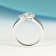 Gin & Grace 18K White Gold Aquamarine Ring with Diamond