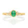 Gin & Grace 10K Yellow Gold Natural Zambian Emerald Ring with Real Diamonds