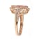 Gin & Grace 14K Rose Gold Real Diamond Big Statement Ring (I1) with
Genuine Morganite