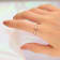 Gin & Grace 18K Rose Gold Aquamarine Ring with Diamond