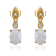 Gin & Grace 10K Yellow Gold Real Diamond(I1) Stud Earring with
Natural Opal