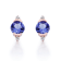 Gin & Grace 10K Yellow Gold Genuine Tanzanite and Real Diamond (I1) Earring