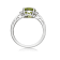 Gin & Grace 10K White Gold Genuine Peridot With Natural Diamond (I1)
Statement Ring