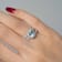 Gin & Grace 14K White Gold Aquamarine Ring with Diamond