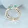 Gin and Grace 14K Yellow Gold Natural Zambian Emerald Ring with Real Diamonds