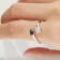 Gin & Grace 18K White Gold Diamond Ring with Blue Sapphire