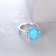 Gin and Grace 14K White Gold Natural Turquoise Ring with Real Diamonds