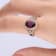 Gin Grace 14K Rose Gold Real Diamond Ring (I1) with Raspberry color
Natural Rhodolite Garnet