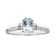 Gin & Grace 925 Sterling Silver Aquamarine with Diamond (I1) Ring