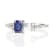 Gin & Grace 14K White Gold Real Diamond Ring (I1) with Genuine Tanzanite