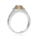 Gin & Grace 14K Two Tone Gold Real Diamond Ring (I1) with Genuine Morganite