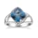 Gin & Grace 10K White Gold Real Diamond Ring (I1) with Genuine
London Blue Topaz