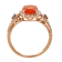 Gin & Grace 14K Yellow Gold Natural Fire Opal with Brown & Real
White Diamond Ring
